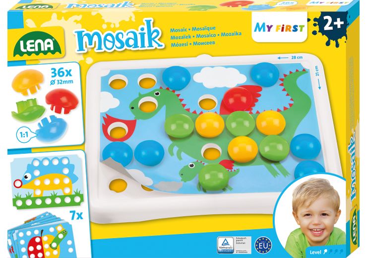 LENA 35630 Krea Mit første mosaik sæt, dyr